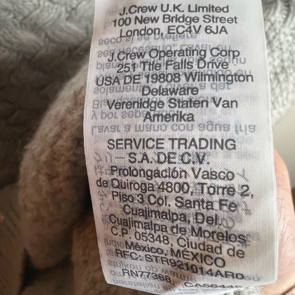 J. Crew Merino Wool Blend Cable Knit Sequin Sweater Heather Dusk Grey Size Small - Picture 4 of 8